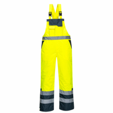Portwest Jól láthatósági bélelt mellesnadrág (sárga*, 3XL)