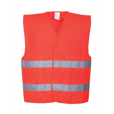 Portwest Jól láthatósági két csíkos mellény C474 (piros*, L/XL)