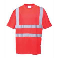 Portwest Jól láthatósági póló (piros*, M)