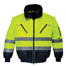Portwest Jólláthatósági Pilóta Dzseki (sárga/tengerészkék, XL)