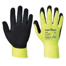 Portwest Kesztyű - szerelőkesztyű - Latexhab tenyér Fluo-Sárga  8 / M