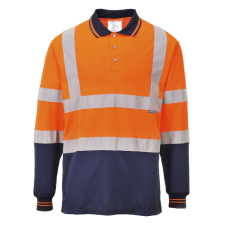 Portwest Kéttónusú hosszú ujjú pólóing Orange/Navy 4XL láthatósági ruházat