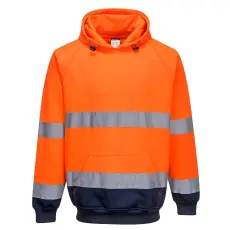 Portwest Kéttónusú kapucnis pulóver Orange/Navy XXXL