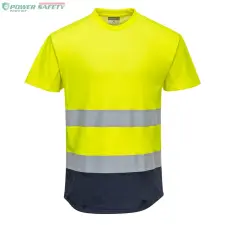 Portwest Kéttónusú Mesh póló - Sárga/Navy láthatósági ruházat