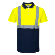 Portwest Kéttónusú pólóing Yellow/Navy XL láthatósági ruházat
