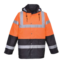 Portwest Kéttónusú Traffic kabát (narancs, 4XL) láthatósági ruházat