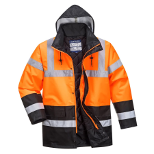 Portwest Kéttónusú Traffic kabát (narancs/fekete, 3XL) láthatósági ruházat