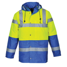 Portwest Kontraszt Traffic kabát (sárga/royal kék, XL) láthatósági ruházat