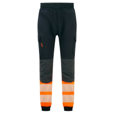 Portwest KX341 PW3 Hi-Vis flexi Class 1 nadrág fekete-narancs láthatósági ruházat