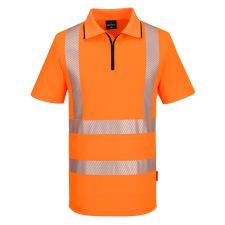 Portwest KX3 Sport Hi-Vis cipzáros póló S/S narancs 4XL láthatósági ruházat