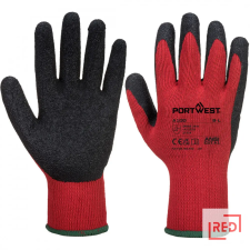 Portwest Latex mártott kesztyű Red/Black M védőkesztyű