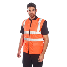 Portwest megfordítható Hi-Vis hővédő mellény, S469 XXL narancs láthatósági ruházat