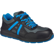 Portwest Mersey Munkavédelmi Cipő - S1P, 43, Fekete/Kék (BHP 608B 43) munkavédelmi cipő