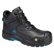 Portwest Munkavédelmi bakancs Apex Mid S3S ESD HRO SR SC FO fekete 46-os