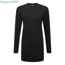 Portwest Női pamut Relaxed Fit póló L/S - Fekete