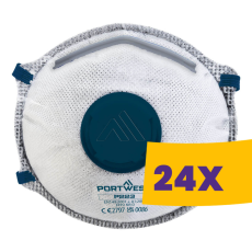 Portwest P223 FFP2 aktívszenes szelepes Dolomit légzésvédő maszk 10db (Karton - 24 csomag)