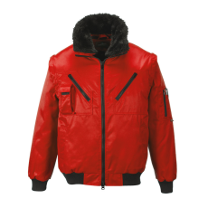 Portwest PJ10 Pilóta kabát piros kivehető bélés