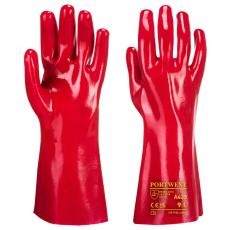 Portwest PVC hosszúszárú kesztyű A435 Piros XL méret