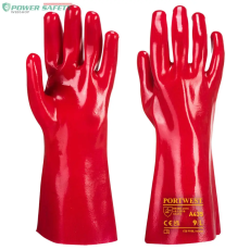 Portwest PVC hosszúszárú kesztyű - Piros