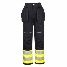 Portwest PW307 jól láthatósági stretch munkásnadrág lengő zsebekkel