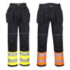 Portwest PW307 - PW3 Hi-Vis Class 1 Holster jól láthatósági nadrág Sárga/Narancs
