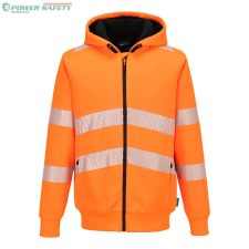 Portwest PW321 Hi-Vis cipzáras téli kapucnis pulcsi - Narancs láthatósági ruházat
