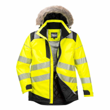 Portwest PW369 jól láthatósági parka kabát sárga láthatósági ruházat