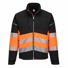 Portwest PW375 láthatósági softshell kabát fekete-narancs