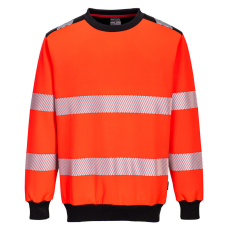 Portwest PW379RBKXXL Portwest PW3 Hi-Vis Crew Neck pulóver