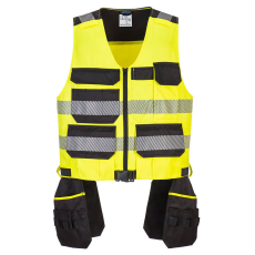Portwest PW3 CLASS 1 SZERSZÁMOS MELLÉNY (sárga/fekete, XL)