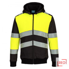 Portwest PW3 Class 1 zippzáros téli kapucnis pulóver láthatósági ruházat