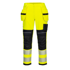 Portwest PW3 FR Modaflame Hi-Vis lengőzsebes nadrág Yellow/Black 32