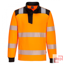 Portwest PW3 Hi-Vis 1/4 Zippzáras hosszú ujjú póló láthatósági ruházat