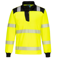 Portwest PW3 Hi-Vis 1/4 Zippzáras hosszú ujjú póló láthatósági ruházat