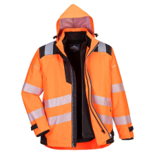Portwest PW3 Hi-Vis 3-in-1 kabát Orange/Black 4XL láthatósági ruházat