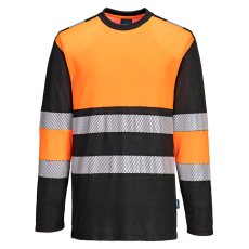 Portwest PW3 Hi-Vis Class 1 hosszú ujjú póló L/S Orange/Black L