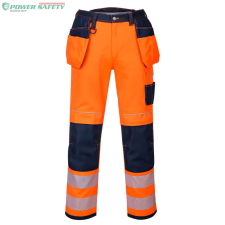 Portwest PW3 Hi-Vis Holster nadrág - Narancs/Navy láthatósági ruházat