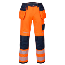 Portwest PW3 Hi-Vis Holster nadrág (narancs/tengerészkék, 33) láthatósági ruházat