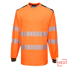 Portwest PW3 Hi-Vis hosszú ujjú póló Orange/Black S