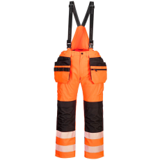Portwest PW3 Hi-Vis kantáros nadrág Orange/Black XXXL
