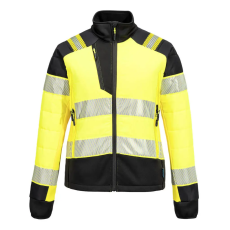 Portwest PW3 Hi-Vis Női Hybrid Baffle kabát Yellow/Black XXL