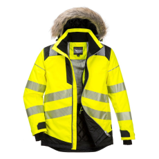 Portwest PW3 Hi-Vis Parka télikabát (sárga/fekete, L)