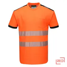 Portwest PW3 Hi-Vis póló S/S Orange/Black XS munkaruha