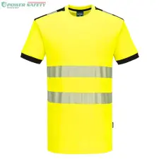 Portwest PW3 Hi-Vis póló S/S - Sárga/Fekete láthatósági ruházat