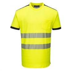 Portwest PW3 Hi-Vis póló S/S T181 Sárga/Fekete XS méret