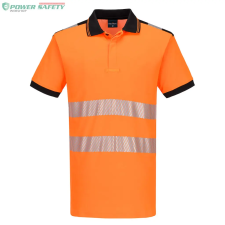 Portwest PW3 Hi-Vis Polo Shirt S/S - Narancs/Fekete láthatósági ruházat