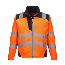 Portwest PW3 Hi-Vis Softshell kabát (narancs/fekete, 4XL) láthatósági ruházat