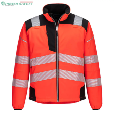 Portwest PW3 Hi-Vis Softshell kabát - Piros/Fekete láthatósági ruházat