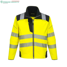 Portwest PW3 Hi-Vis Softshell kabát - Sárga/Fekete láthatósági ruházat