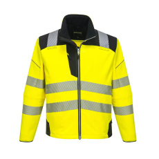 Portwest PW3 Hi-Vis Softshell kabát (sárga/fekete, XS)